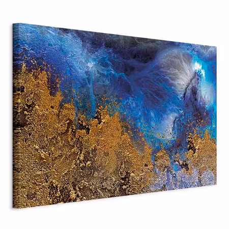 Canvastavla - Gold of the ocean part wide