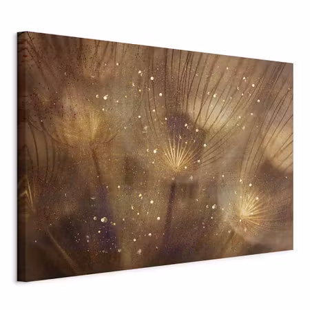 Canvastavla - Golden dandelions part wide