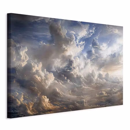 Canvastavla - Golden reflections on clouds dusk