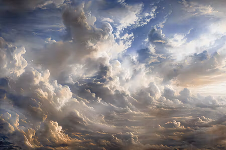 Canvastavla - Golden reflections on clouds dusk
