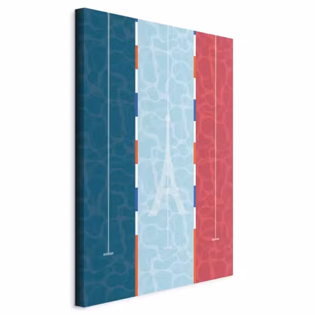 Canvastavla - Graphic illustration of a swimming