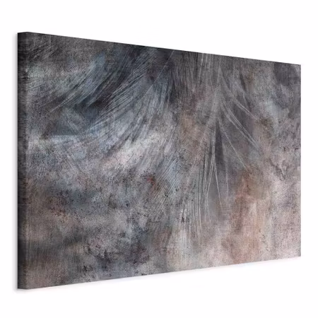 Canvastavla - Grey feather part wide