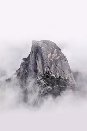 Canvastavla - Half dome part vertical