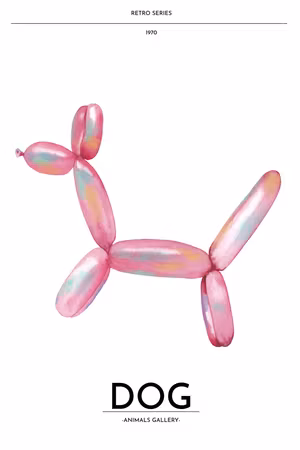 Canvastavla - Holo dog colorful dog in retro style