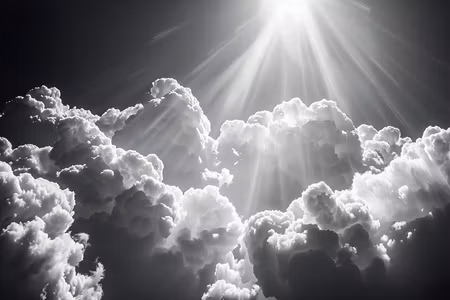 Canvastavla - Hope in the clouds inspiring rays of