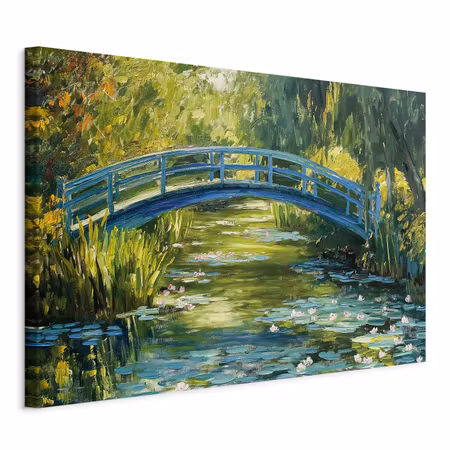 Canvastavla - Impressionist bridge painting of a a