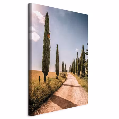 Canvastavla - Italian cypresses part vertical
