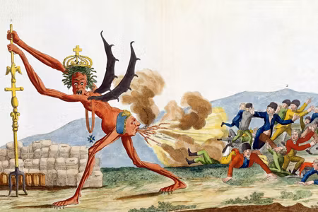 Canvastavla - Jacques louis david caricature of