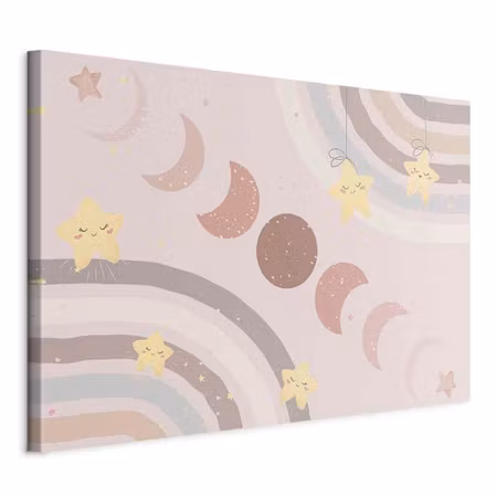 Canvastavla - Joyful sky yellow cheerful stars a a