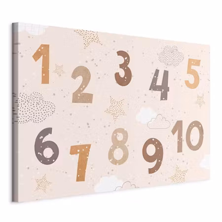 Canvastavla - Jumping numbers numbers in a subdued