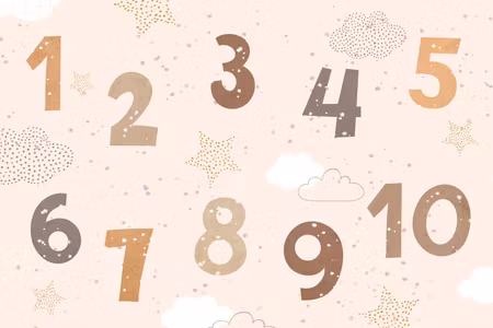 Canvastavla - Jumping numbers numbers in a subdued