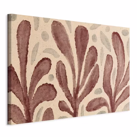 Canvastavla - Leaves and spots large vibrant by
