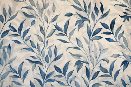 Canvastavla - Leaves in blue color delicate motif