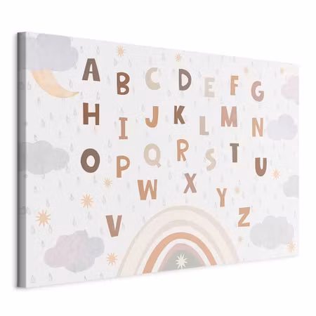Canvastavla - Letters above the rainbow letters of