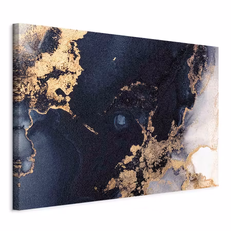 Canvastavla - Marble and navy blue abstract by the