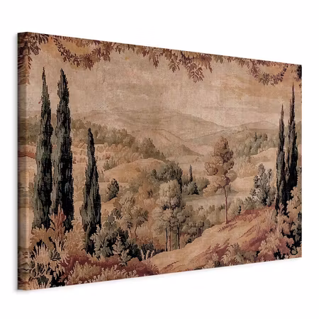 Canvastavla - Mediterranean landscape old tapestry