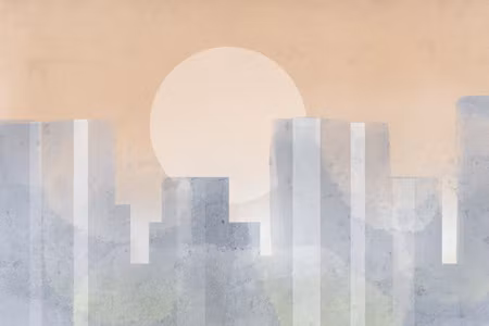 Canvastavla - Modern city part wide second variant