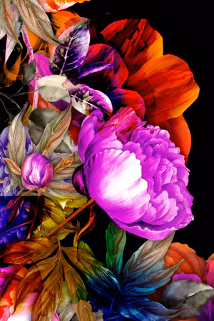 Canvastavla - Nature in summer hues part flower of