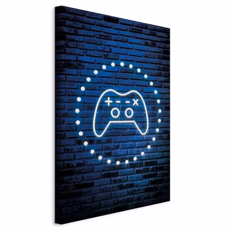 Canvastavla - Neon gamepad