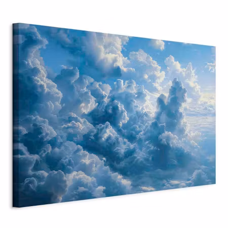 Canvastavla - Ocean in the air waving clouds light