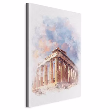 Canvastavla - Painted parthenon part vertical
