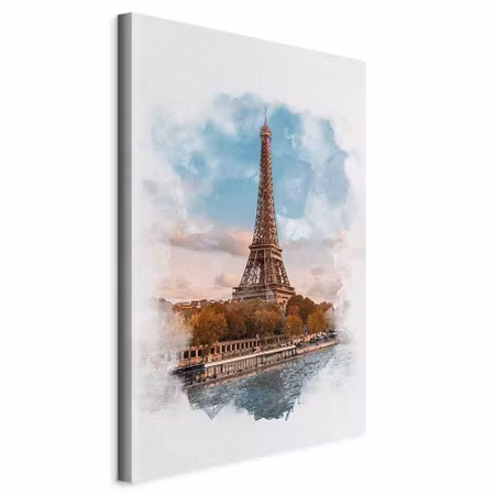Canvastavla - Paris view part vertical