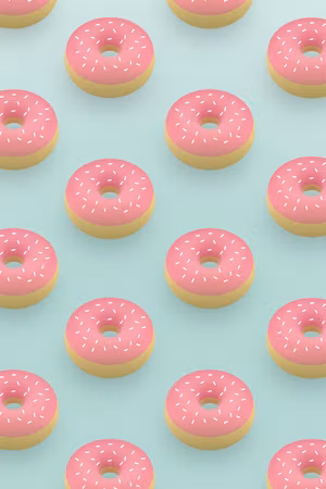 Canvastavla - Pastel donuts part vertical