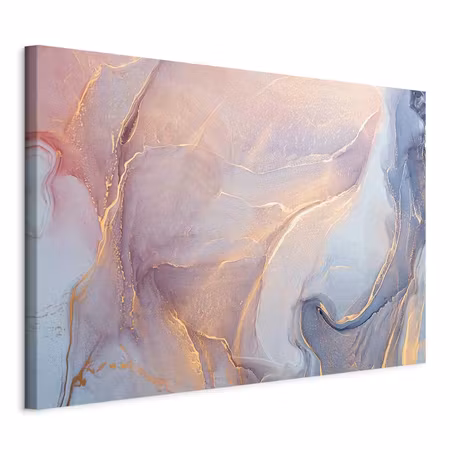 Canvastavla - Pink and blue marble abstract with