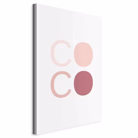 Canvastavla - Pink coco part vertical
