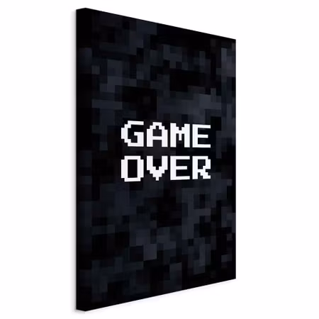 Canvastavla - Pixel game over