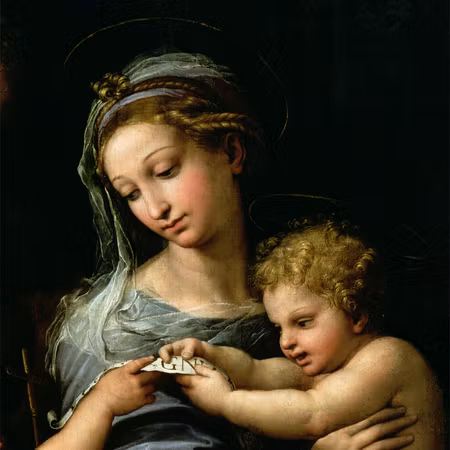Canvastavla - Rafael santi the virgin of the rose