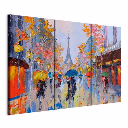 Canvastavla - Rainy paris