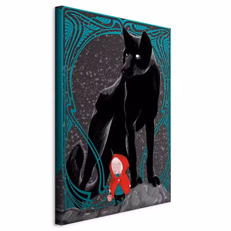 Canvastavla - Red riding hood part vertical