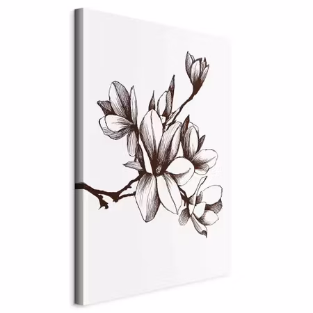 Canvastavla - Renaissance magnolias part vertical