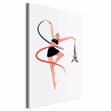 Canvastavla - Rhythmic gymnastics illustration of