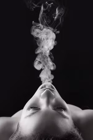 Canvastavla - Smoke cloud part vertical