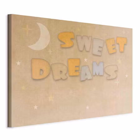 Canvastavla - Sweet dreams pastel inscription by