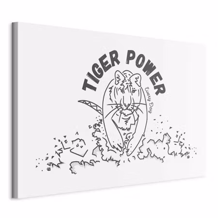Canvastavla - Tiger power part wide