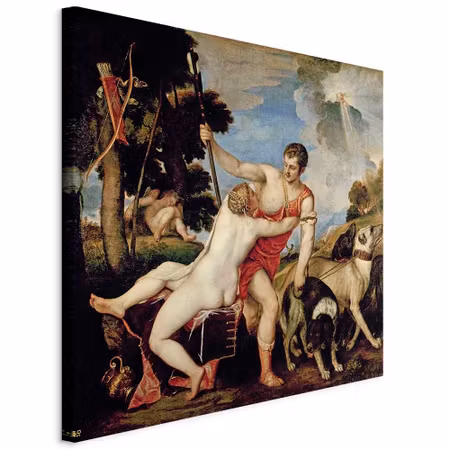 Canvastavla - Titian venus and adonis