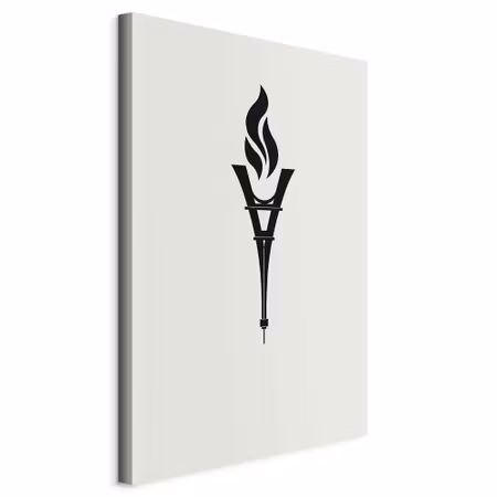 Canvastavla - Torch shaped like an inverted eiffel