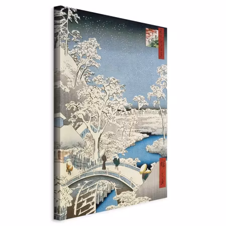 Canvastavla - Utagawa hiroshige drum bridge and at
