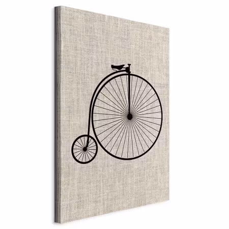 Canvastavla - Vintage bicycle part vertical