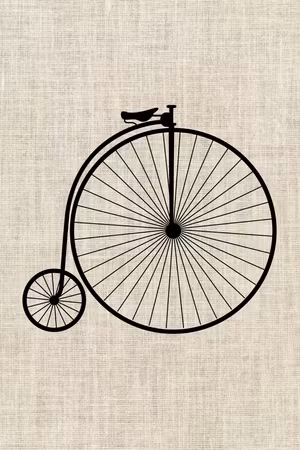 Canvastavla - Vintage bicycle part vertical