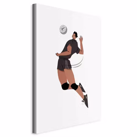 Canvastavla - Volleyball player on a white