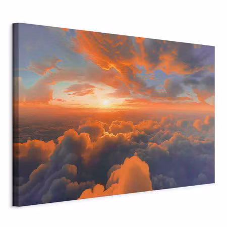 Canvastavla - When dawn tickles the clouds A of on