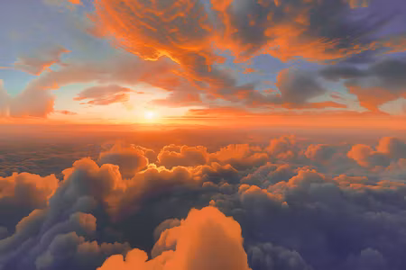Canvastavla - When dawn tickles the clouds A of on