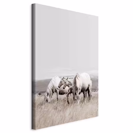 Canvastavla - White horses part vertical