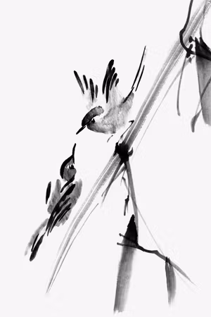 Canvastavla - Winged love part vertical