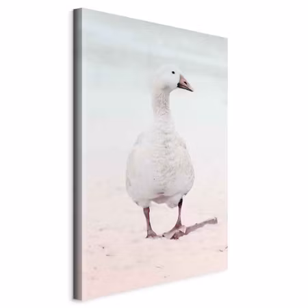 Canvastavla - Winter duck part vertical
