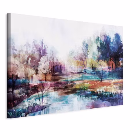 Canvastavla - World in paints part wide